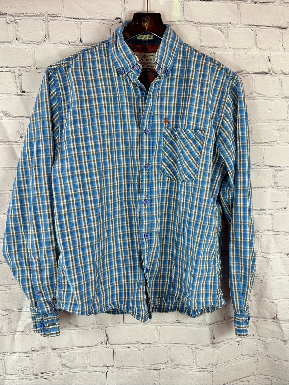 J. Crew Blue Plaid Button-Down Shirt